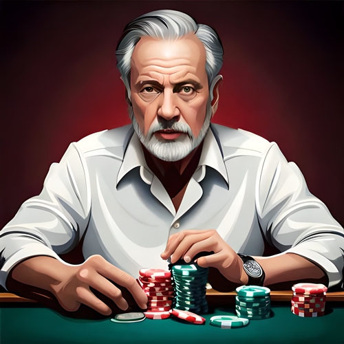 Un joueur qui tient des jetons de casino