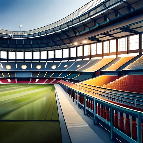 Un stade multi-sports vide